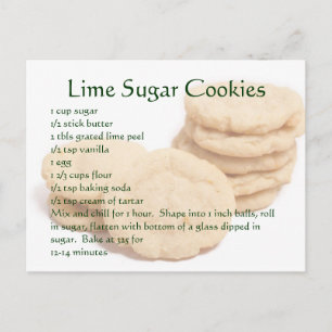 Lime Sugar Cookies Postcard