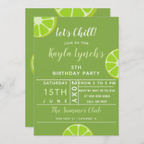 Lime summer party invitation