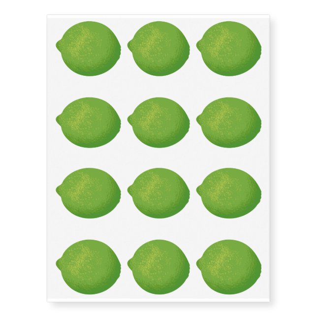 Lime Temporary Tattoos (Front)