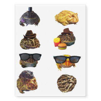 Lime the Frog Temporary Tattoos