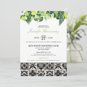 Lime Tile Bridal Shower Invitation