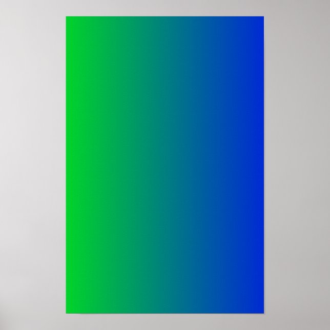Lime to Blue Gradient Poster (Front)