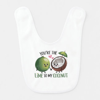 Lime to My Coconut Valentine Baby Bib