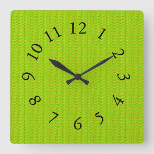 Lime Traditional Mod_Clocks Square Wall Clock