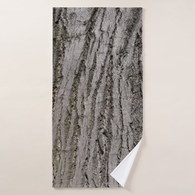 lime tree bark texture pattern nature plant bath towel (Bath Towel)