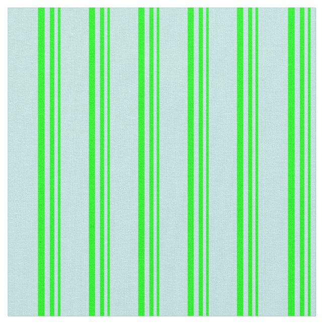 Lime & Turquoise Colored Lines/Stripes Pattern Fabric (Close Up)