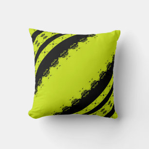 Lime Velocity Throw Pillow