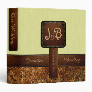 Lime Wedding Leather Look Binder