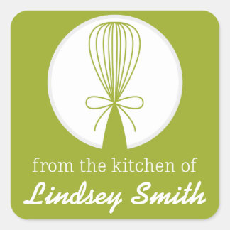 Lime Whisk Silhouette Kitchen Labels