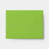 Lime, White, Black Damask Envelope for RSVP's (Back (Top Flap))
