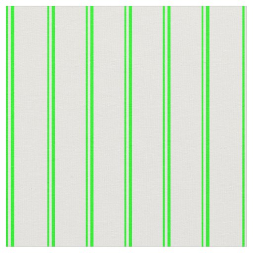 Lime & White Colored Lined Pattern Fabric