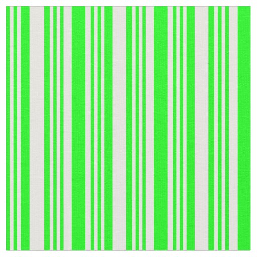 Lime & White Colored Lines Fabric