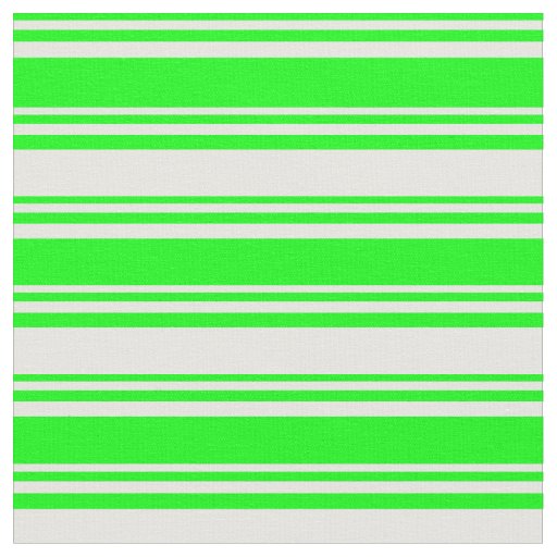 Lime & White Lines Fabric