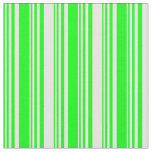 [ Thumbnail: Lime & White Lines/Stripes Pattern Fabric ]