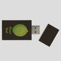 Lime Wood Flash Drive