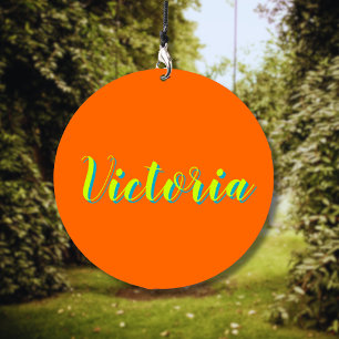 Lime Yellow 3D Azure Modern Cool Sunset Orange Wind Chime