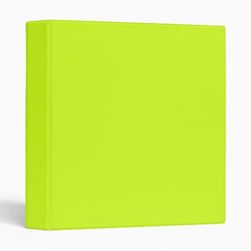 Lime yellow  solid color  3 ring binder