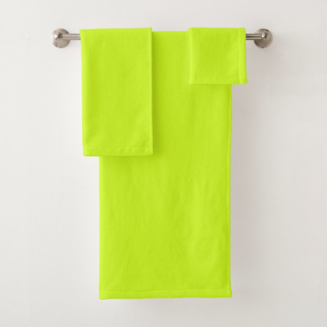 Lime yellow  (solid color)  bath towel set (Insitu)