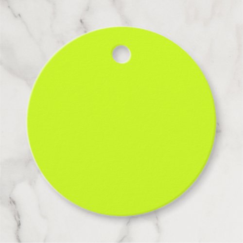 Lime yellow  solid color  favor tags