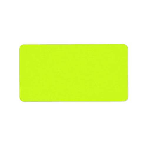 Lime yellow  solid color  label