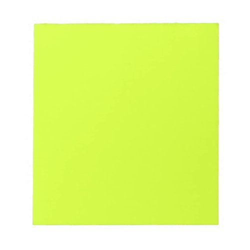 Lime yellow  solid color  notepad