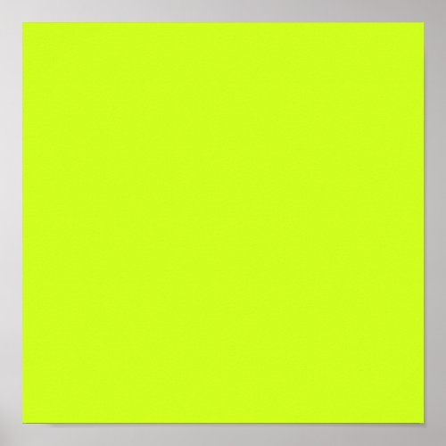 Lime yellow  solid color  poster
