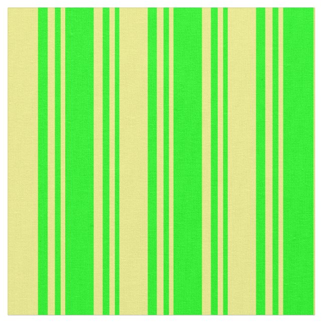 Lime & Yellow Stripes Fabric (Close Up)