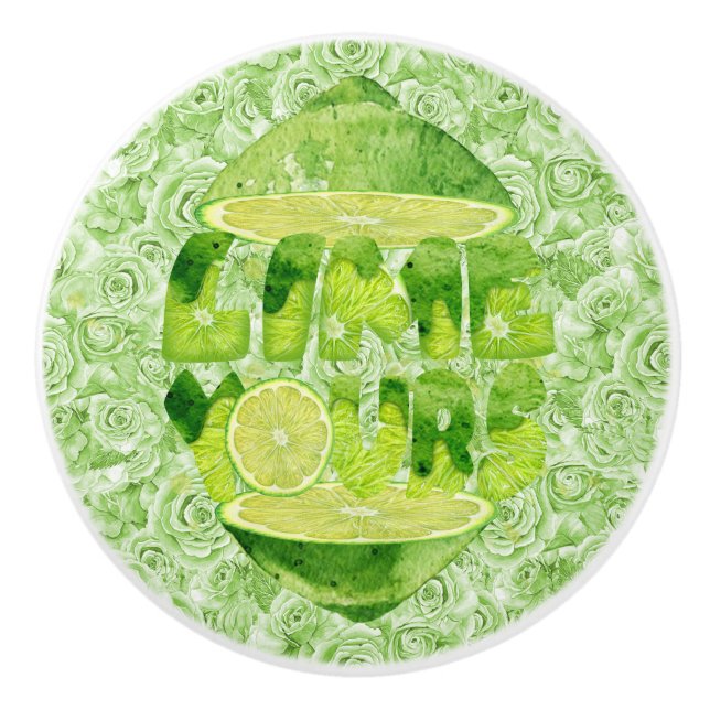 Lime Yours Ceramic Pull (Front)