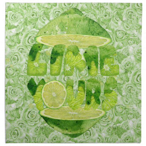 Lime Yours Cloth Dinner Napkins