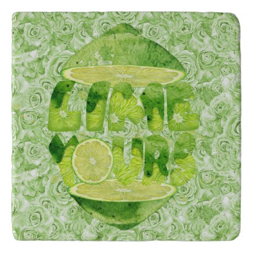 Lime Yours Marble Trivet