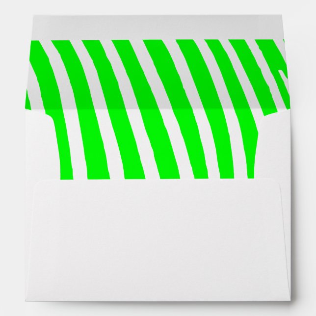 Lime Zebra Stripes Envelope (Back (Bottom))