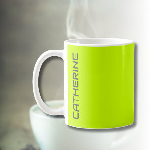Lime Zest Solid Color Personalized Coffee Mug