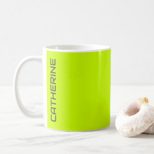 Lime Zest Solid Color Personalized  Coffee Mug