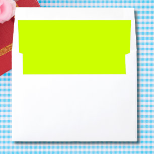 Lime Zest vivid playful modern style solid color Envelope Liner