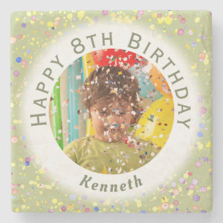 Limecream Personalized Kids' Birthday Custom Photo Stone Coaster