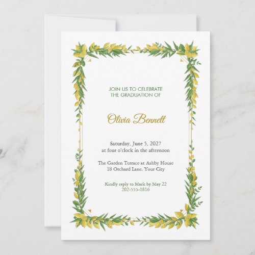 Limelight Bevel Graduation Party Invitation