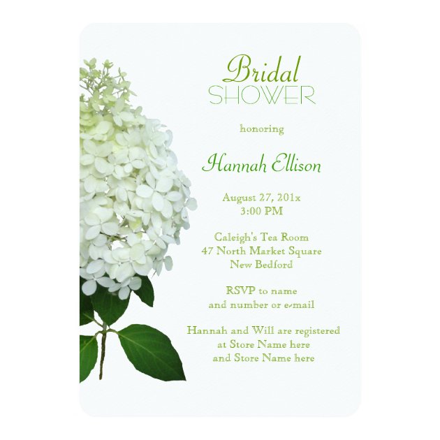 Limelight Hydrangea Bridal / Wedding Shower Invitation