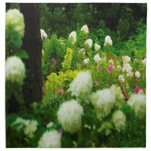 Limelight Hydrangeas in My Rubio Garden Cloth Napkin