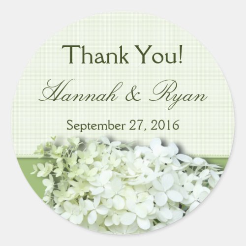 Limelight Personalized Round Wedding Favor Label