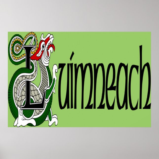 Limerick (Gaelic) Poster Print (Front)