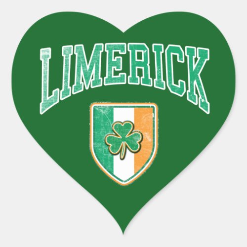 LIMERICK Ireland Heart Sticker