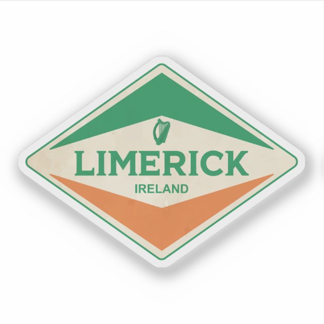 Limerick Ireland Vintage Sticker (Front)