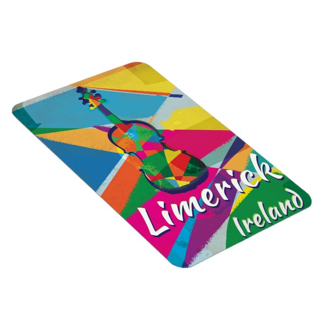Limerick Ireland Vintage Travel poster Magnet (Right Side)
