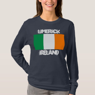 Limerick, Ireland with Irish flag T-Shirt