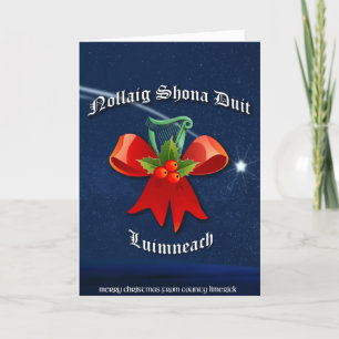 Limerick Irish Christmas Card - Nollaig Shona Duit