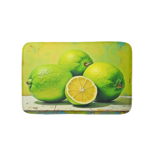 Limes' Bright Summer Pop Design Bath Mat