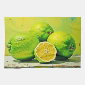 Limes' Bright Summer Pop Design Kitchen Towel