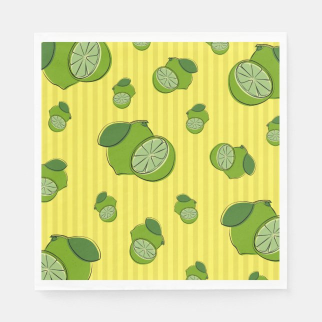 Limes Illustration Napkins (Front)