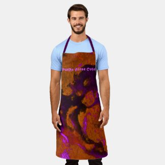 Limestone Abstract in Purples and Burnt Orange Apron