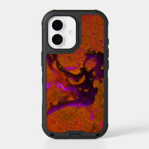 Limestone Abstract in Purples and Burnt Orange iPhone 17 Case